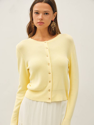 Be Cool Ribbed Crewneck Cardigan