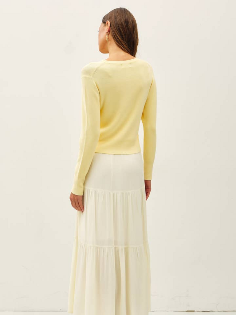 Be Cool Ribbed Crewneck Cardigan