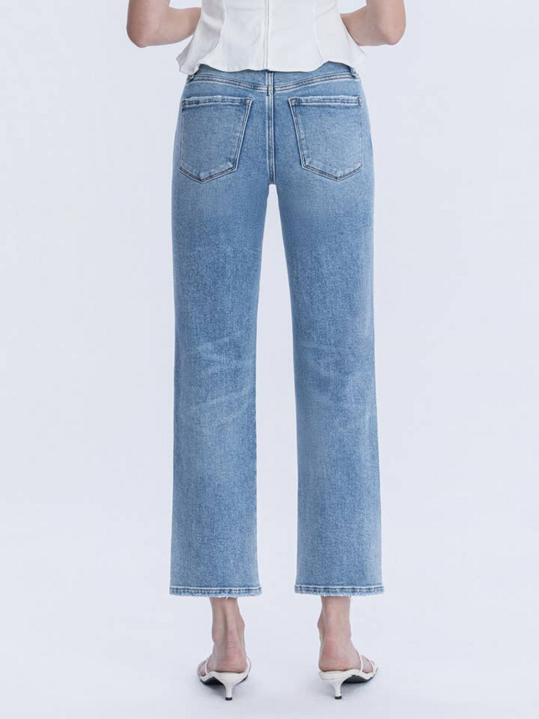 Flying Monkey High Rise Medium Light Wash Ankle Straight Jeans