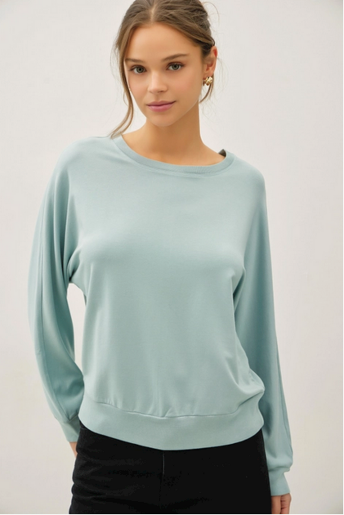 Be Cool Dolman Sleeve Buttery French Terry Top
