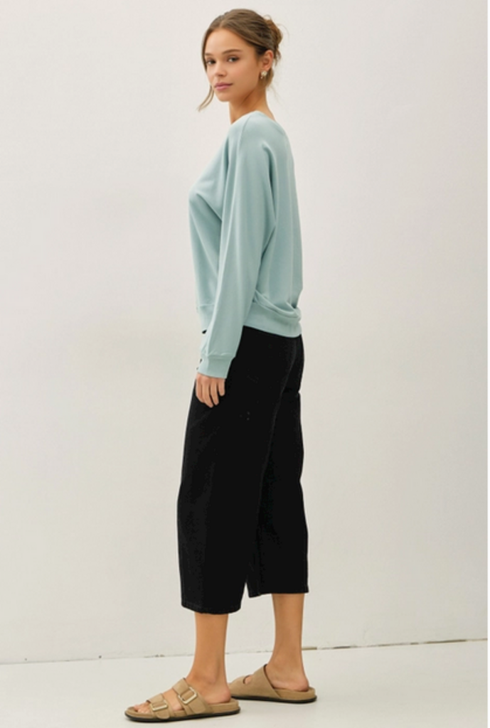 Be Cool Dolman Sleeve Buttery French Terry Top