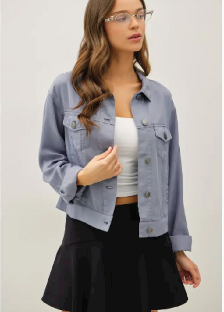 Be Cool Garment Washed Tencel Western Jacket