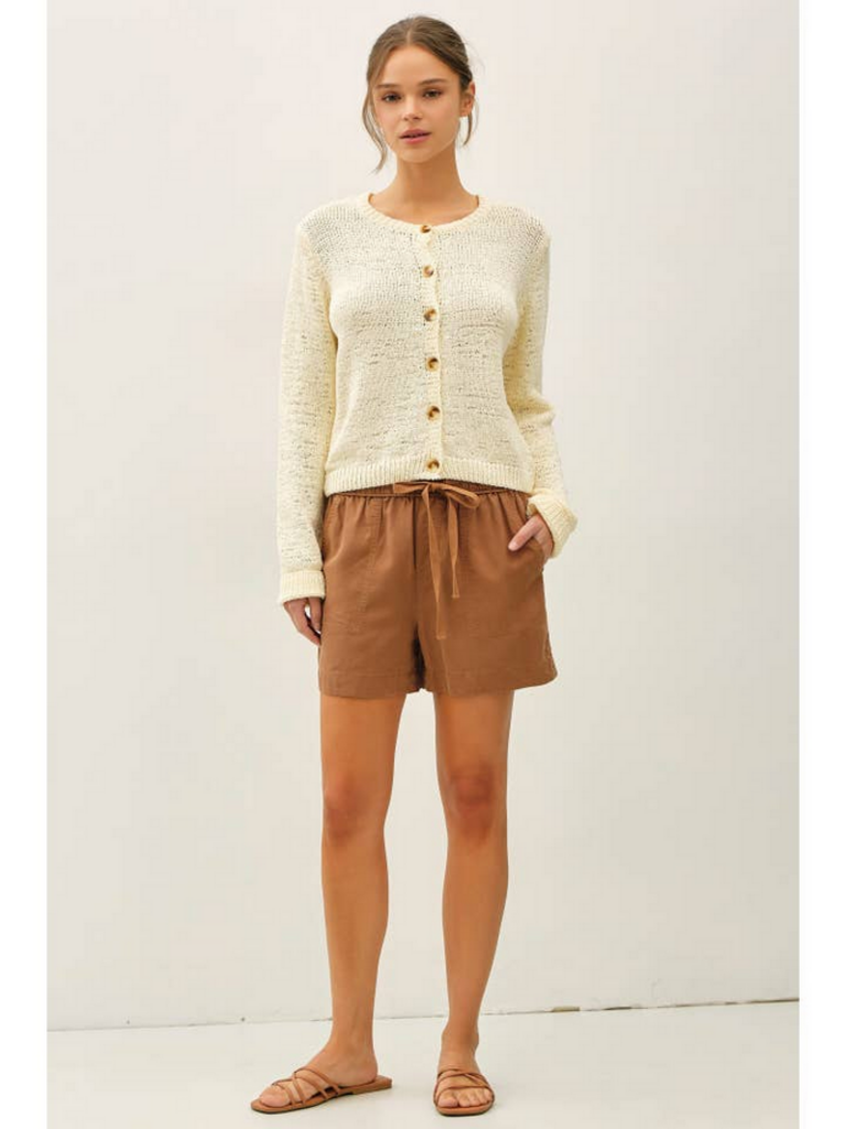 Be Cool Volume Cuff Slubbed Cardigan