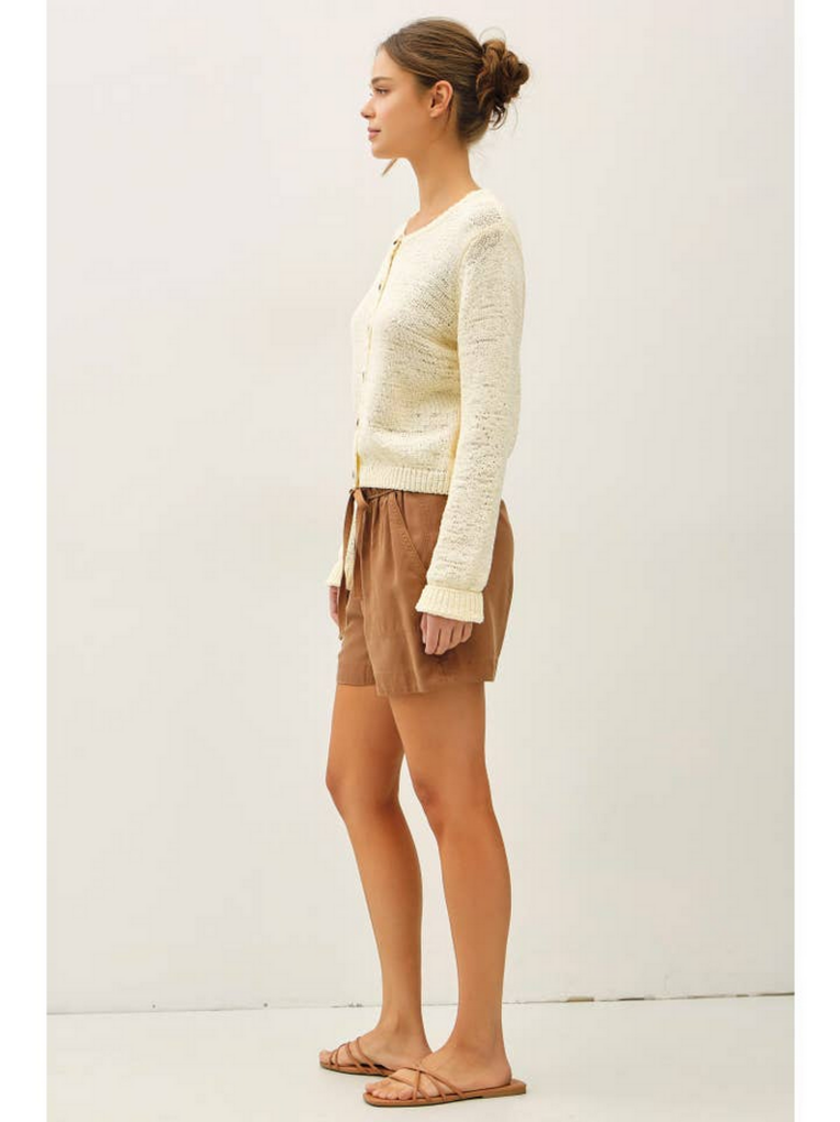 Be Cool Volume Cuff Slubbed Cardigan