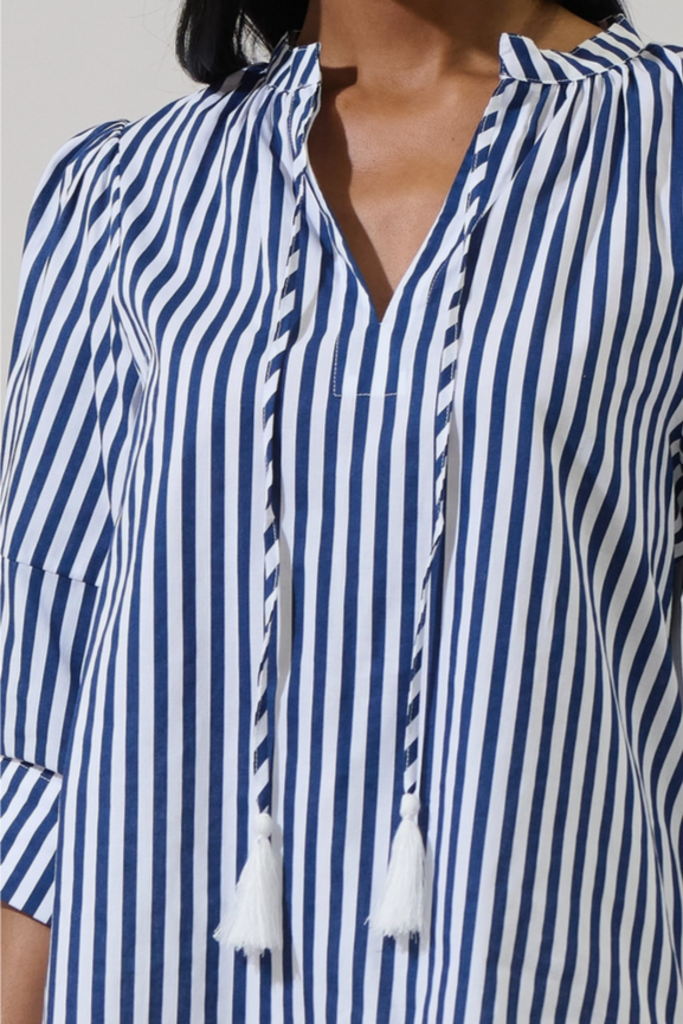 Sugar Lips Striped Puff Sleeve Top