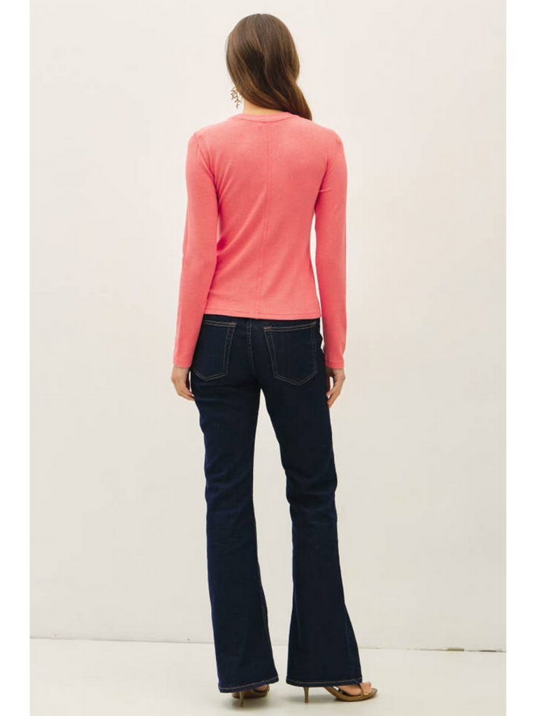 Be Cool Ribbed Crewneck Longsleeve Top