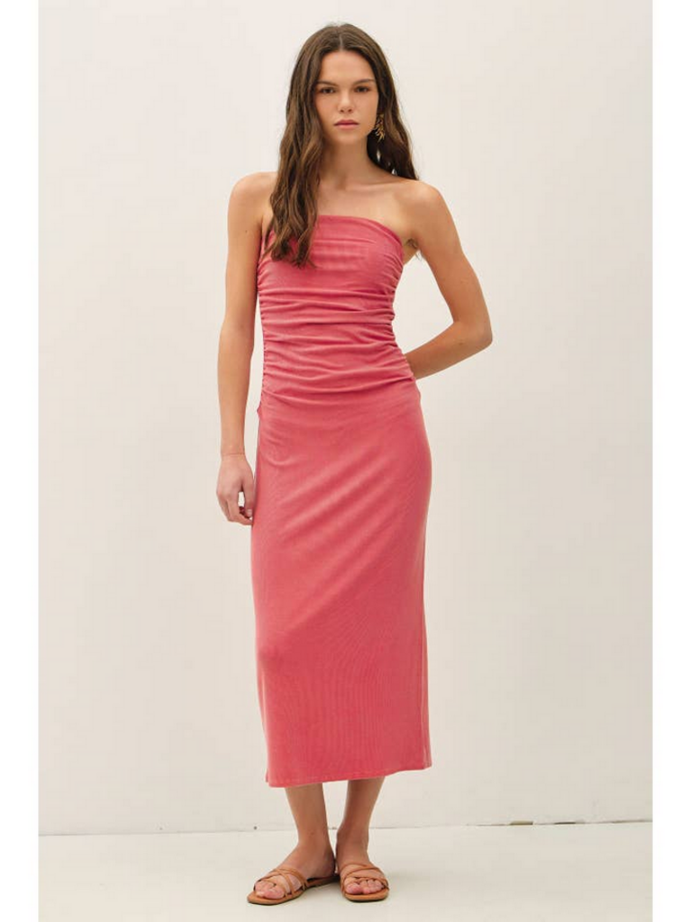Be Cool Ribbed Midi Tube Dress