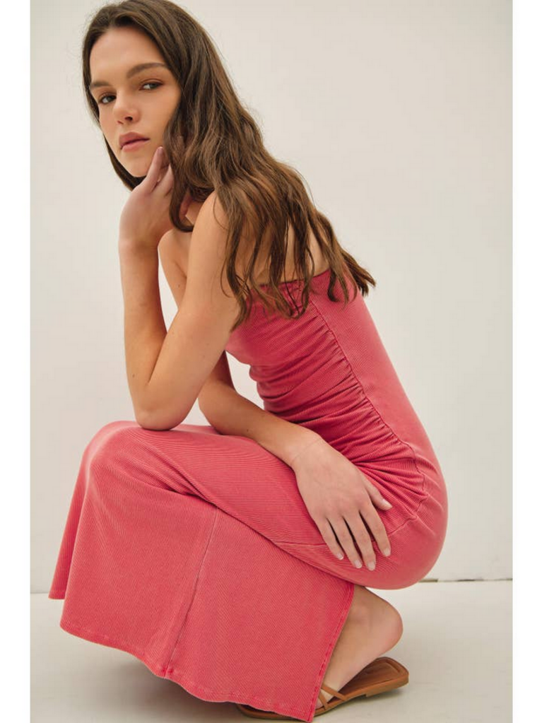 Be Cool Ribbed Midi Tube Dress