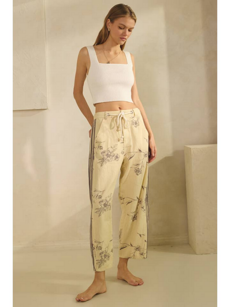 Oddi Floral Pull On Pants