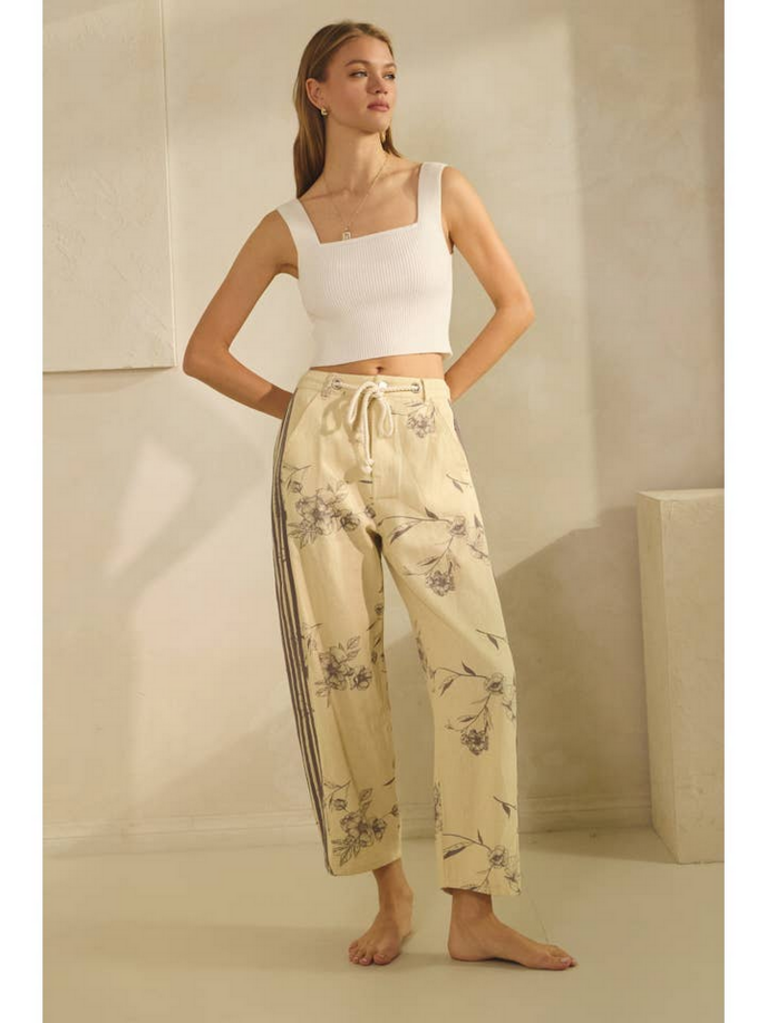 Oddi Floral Pull On Pants