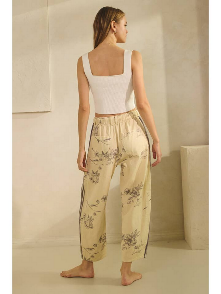 Oddi Floral Pull On Pants