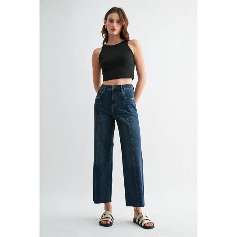 Mica Denim Super High Wide Leg Ankle Jeans
