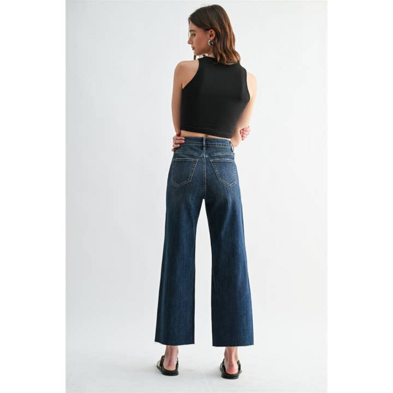 Mica Denim Super High Wide Leg Ankle Jeans