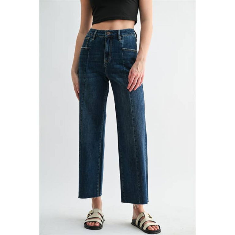 Mica Denim Super High Wide Leg Ankle Jeans