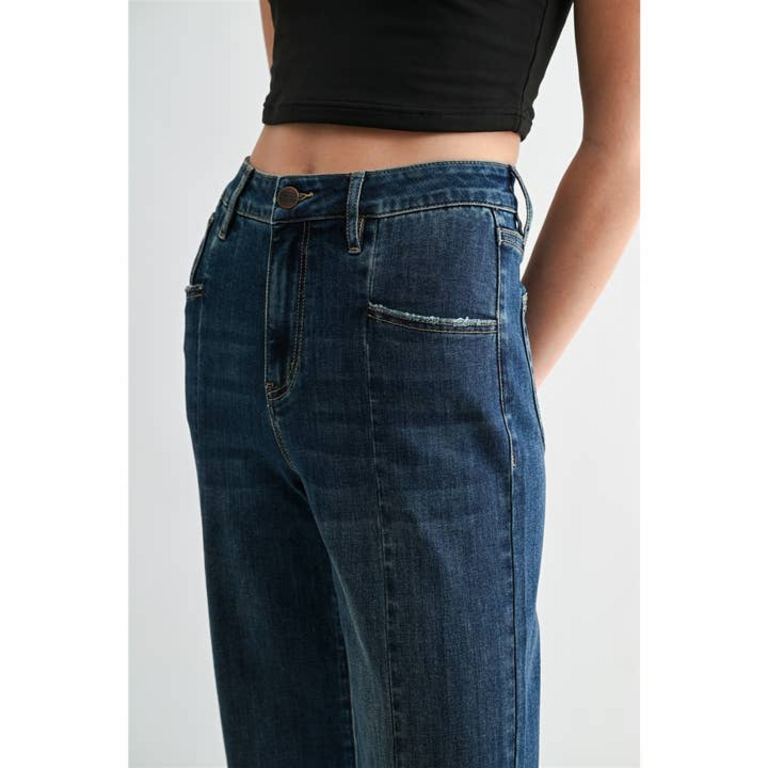 Mica Denim Super High Wide Leg Ankle Jeans