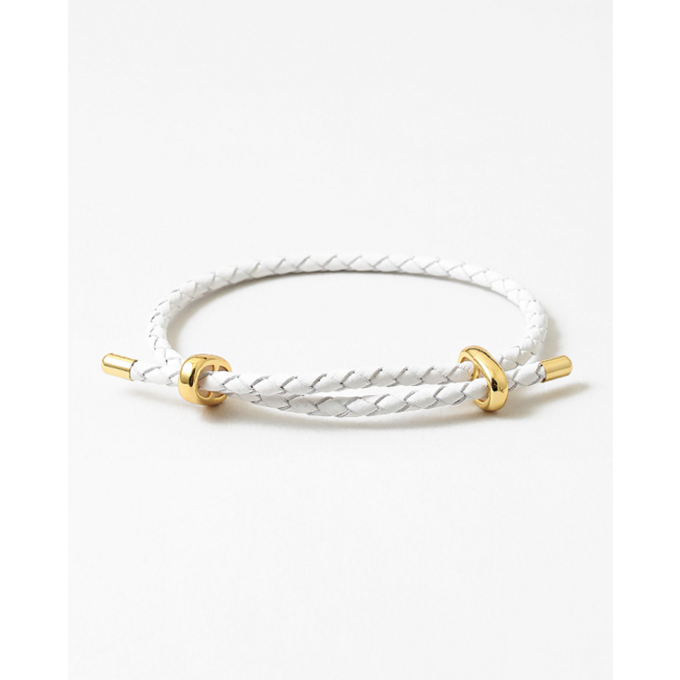 Blue Suede Jewels Braided Faux Leather Bracelet