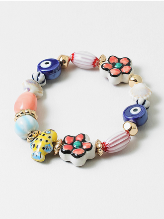Blue Suede Jewels Ceramic Stretch Bracelet