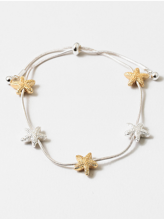 Blue Suede Jewels Starfish Slider Bracelet