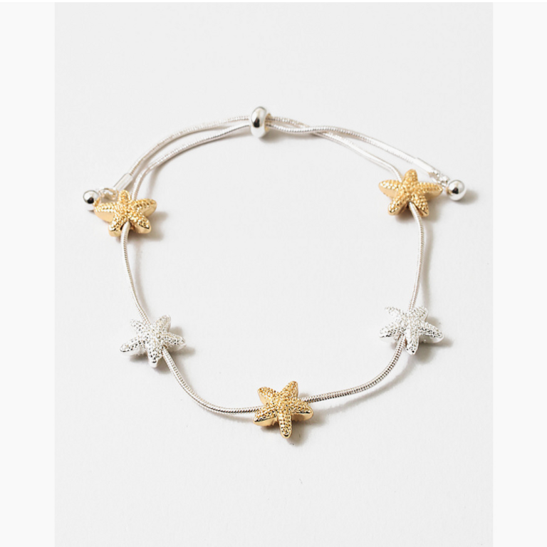 Blue Suede Jewels Starfish Slider Bracelet