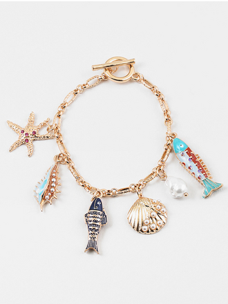 Blue Suede Jewels Sea Life Charm Bracelet