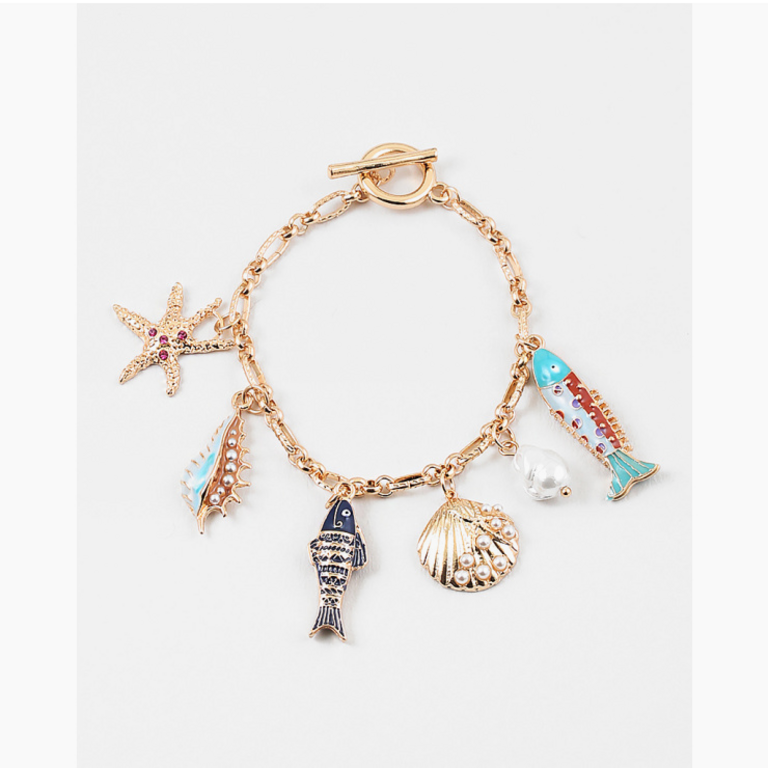 Blue Suede Jewels Sea Life Charm Bracelet