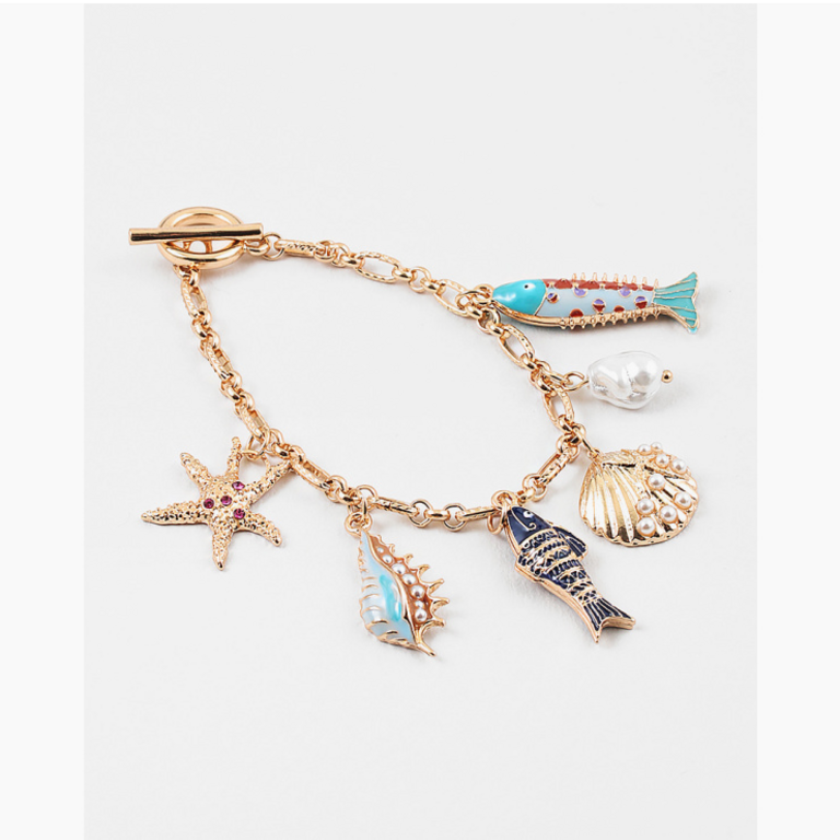 Blue Suede Jewels Sea Life Charm Bracelet