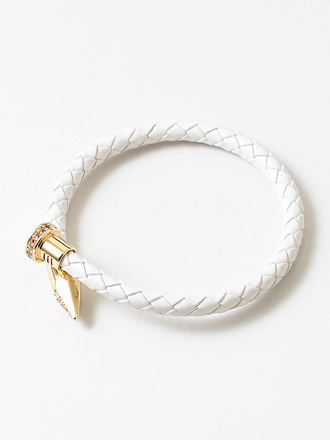 Blue Suede Jewels Faux LEather Nail Bracelet