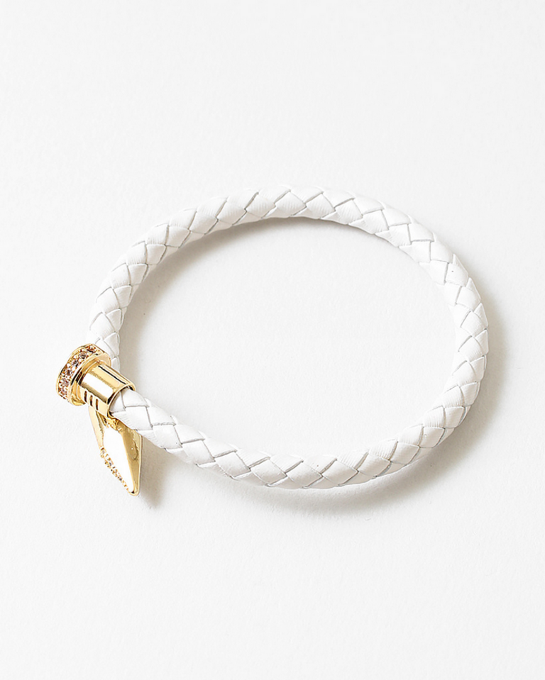 Blue Suede Jewels Faux LEather Nail Bracelet