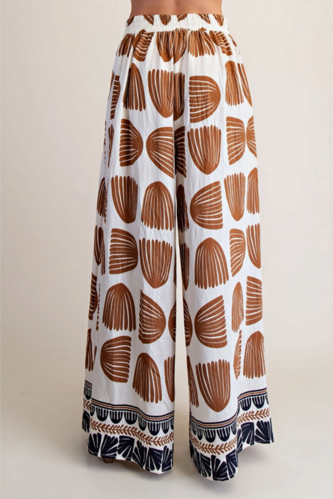 Glam Printed Wide Leg Pants