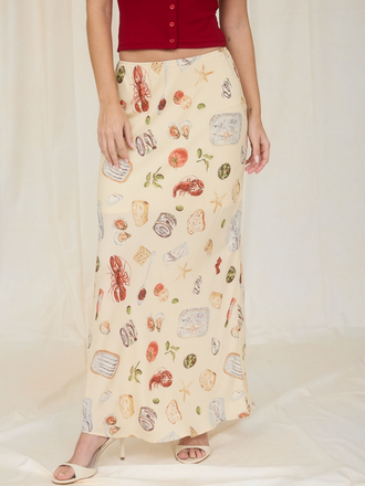 The Workshop Portofino Slip On Midi Skirt