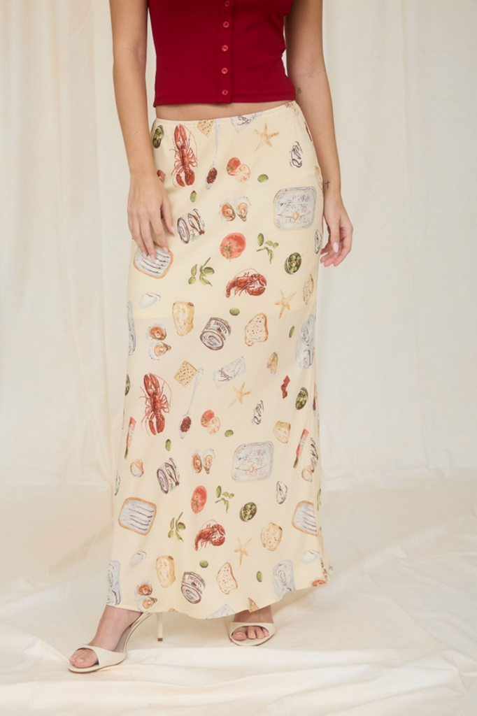 The Workshop Portofino Slip On Midi Skirt