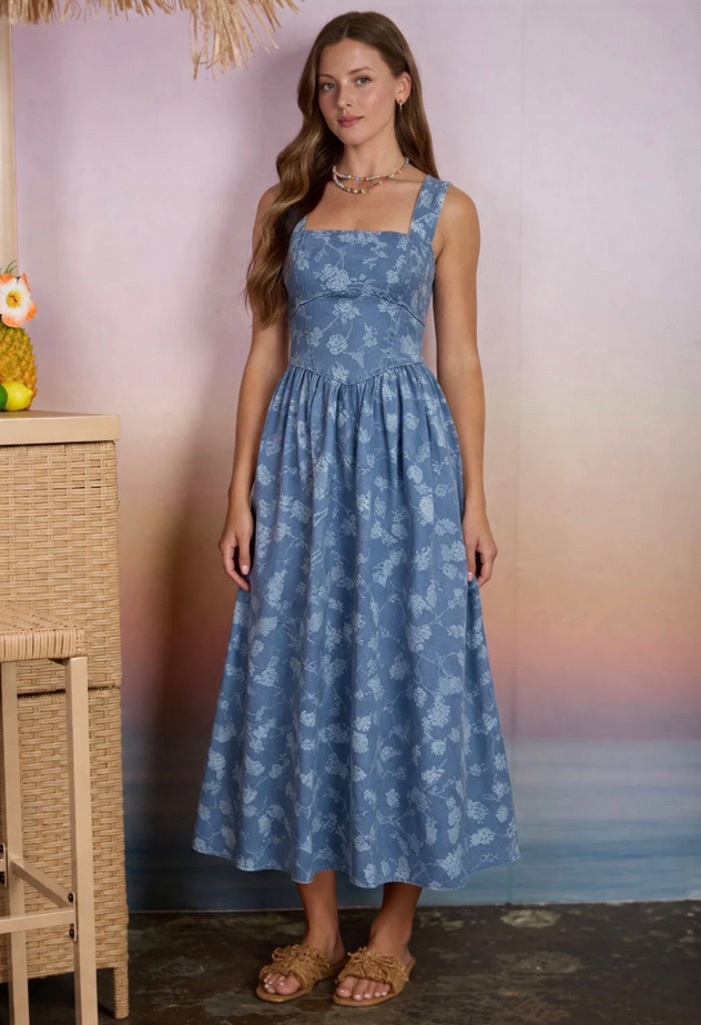 blu pepper dress Women's Mixed Print Midi - Metallic wedding guests Blu Pepper Women's Keyhole Tie
