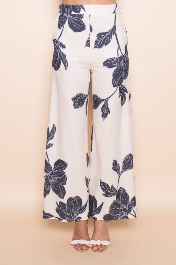 Fore Collection Floral High Waist Wide Leg Pants - J Marcel