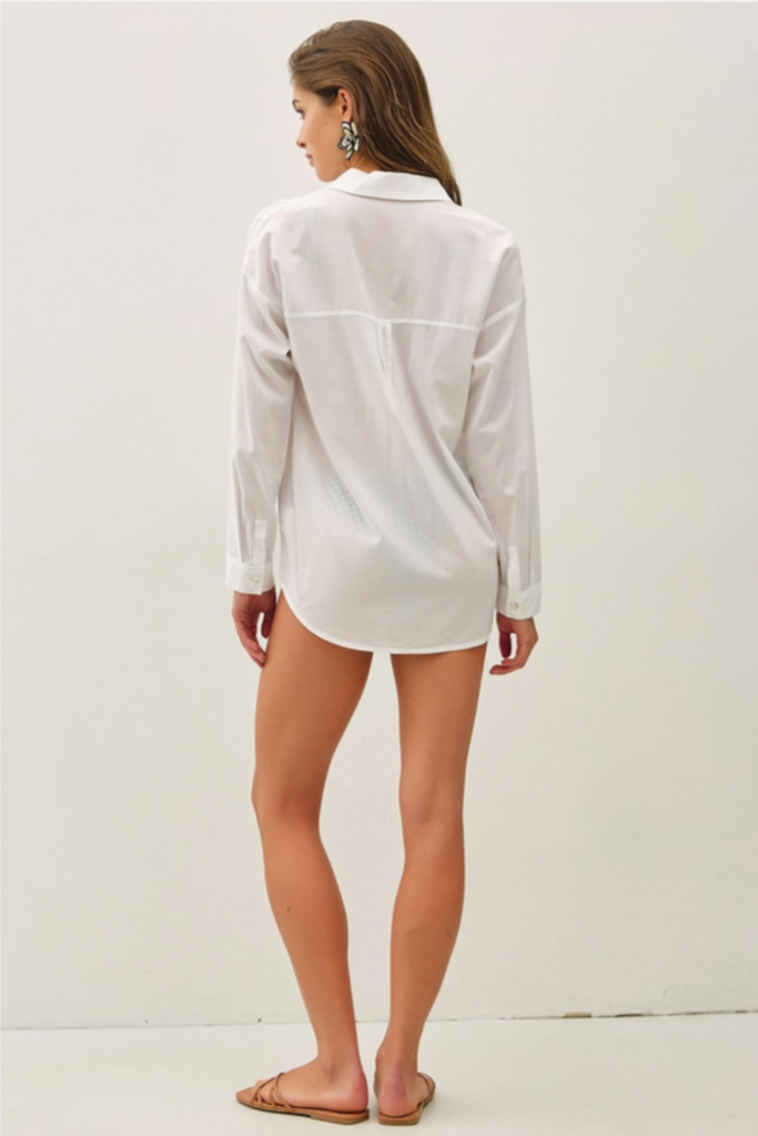 Be Cool Cotton Blend Lightweight Oversized Classic Shirt