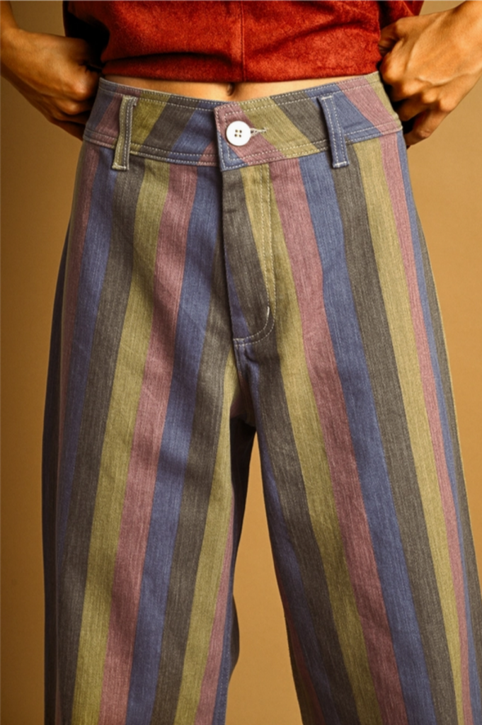 Miou Muse Multi Color Panel Wide-Leg Pants