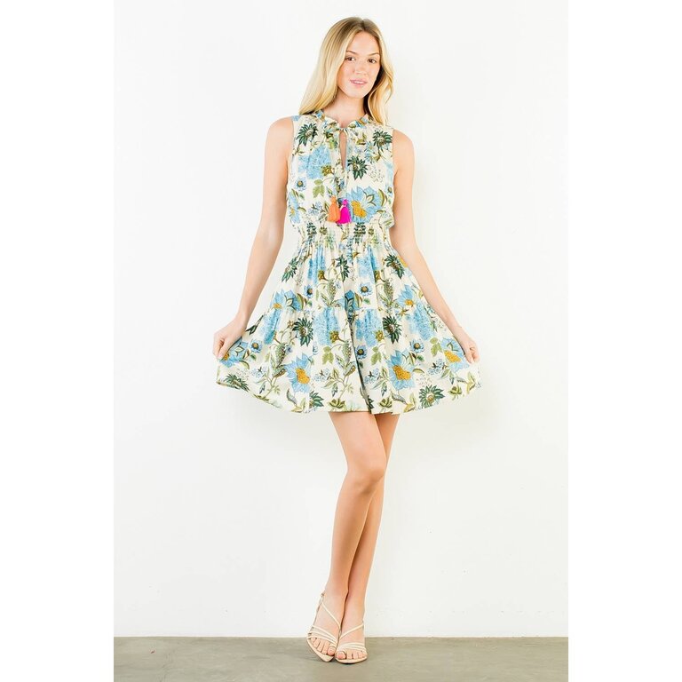 THML Sleeveless Floral Pattern Dress