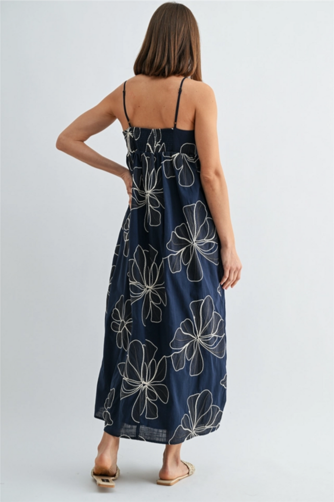 Fun2Fun Flower Embroidered Sleeveless Dress