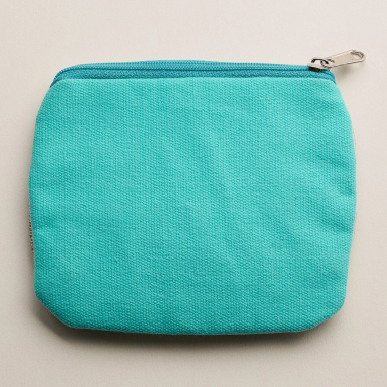 Blue Suede Jewels Sardine Beaded Coin Purse