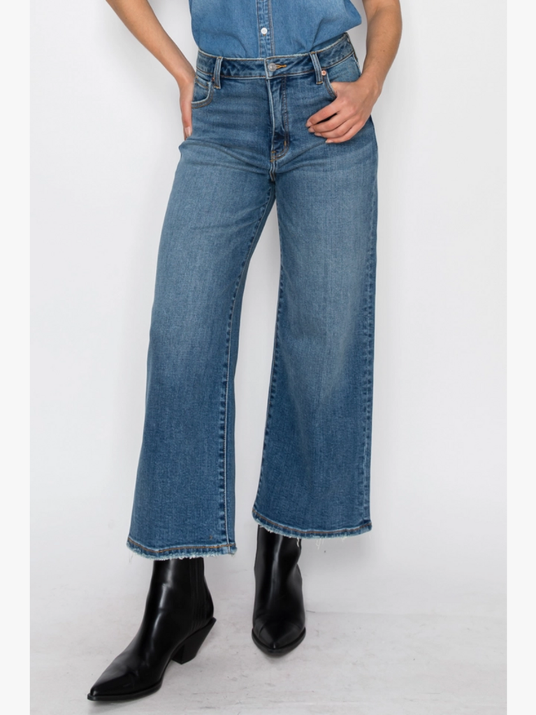 Artemis Vintage Ultra High Rise Crop Wide Leg Jeans