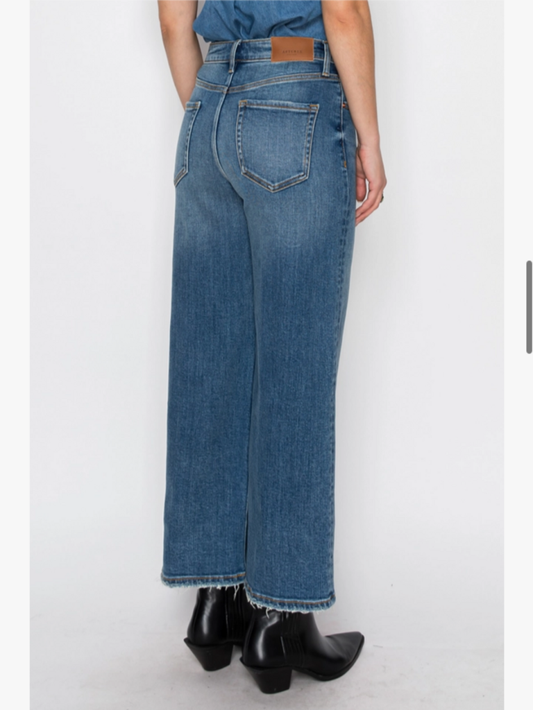 Artemis Vintage Ultra High Rise Crop Wide Leg Jeans