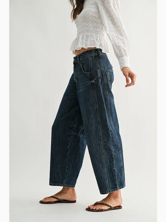 Camellia Wide-Leg Dark Wash Denim Jeans