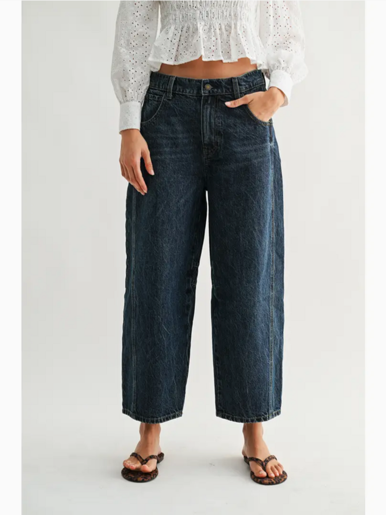 Camellia Wide-Leg Dark Wash Denim Jeans