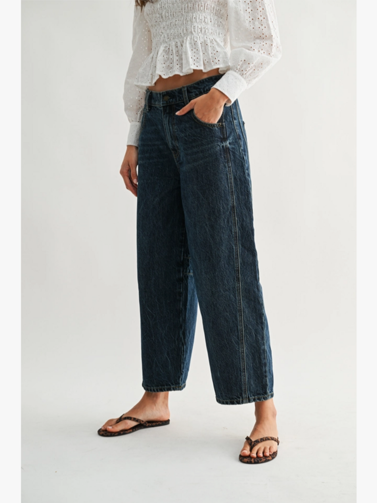 Camellia Wide-Leg Dark Wash Denim Jeans