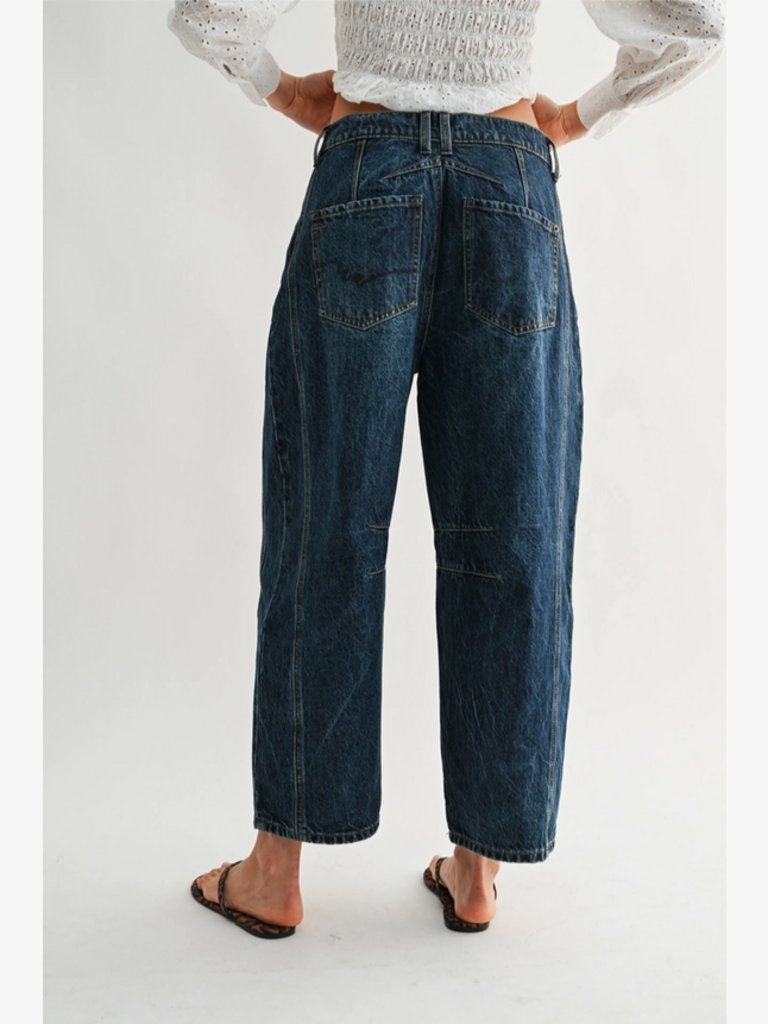 Camellia Wide-Leg Dark Wash Denim Jeans