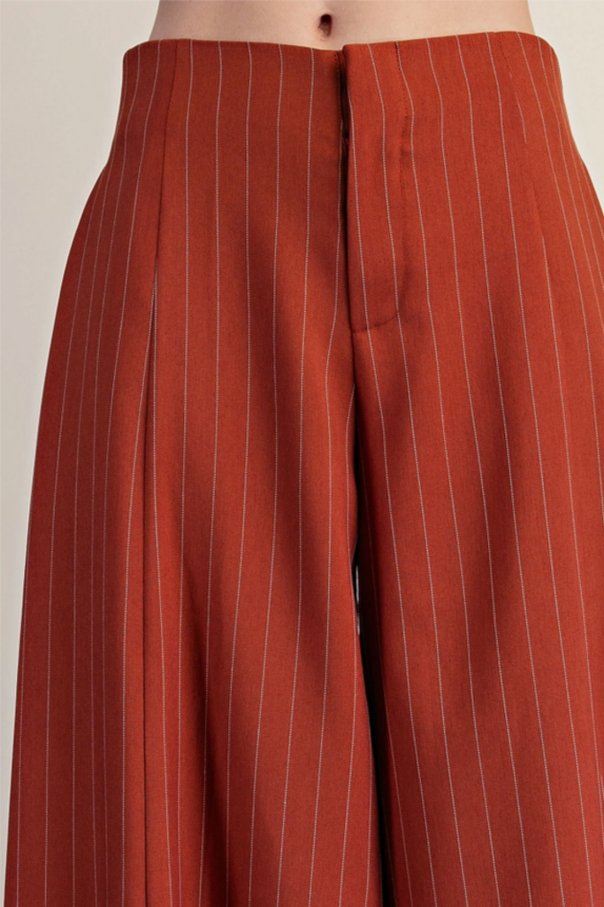 Glam A-Line Palazzo Wide Leg Stripe Pants