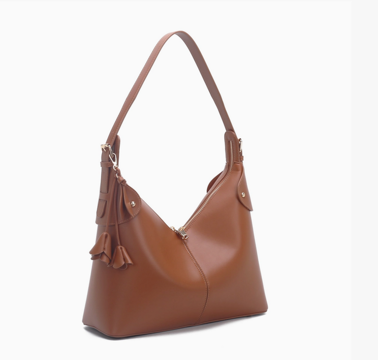 Isabelle Double Zip V Shoulder Bag