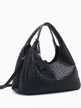 Isabelle Embossed Woven Satchel