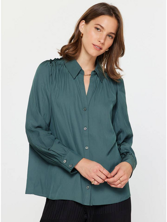 Current Air Shoulder Ruffled Button-Down Shirts