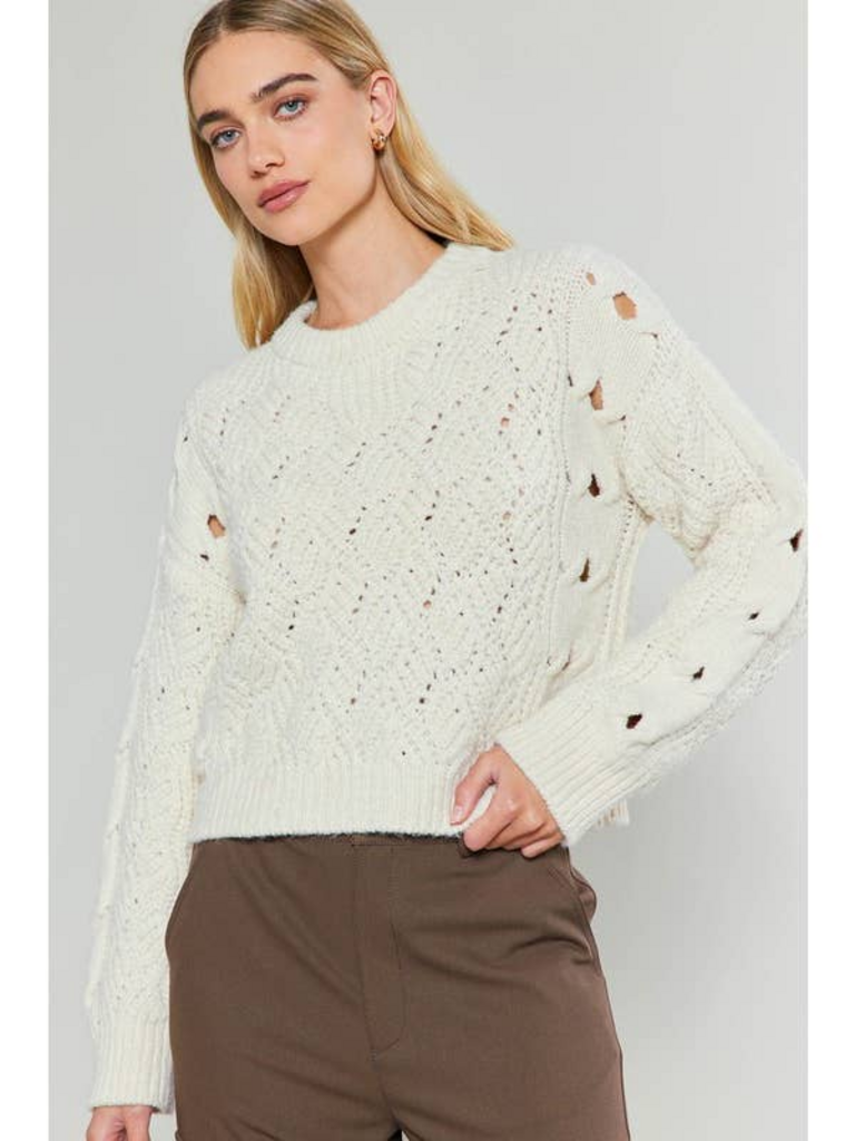 Current Air Current Air Long-Sleeve Round Neck Sweater