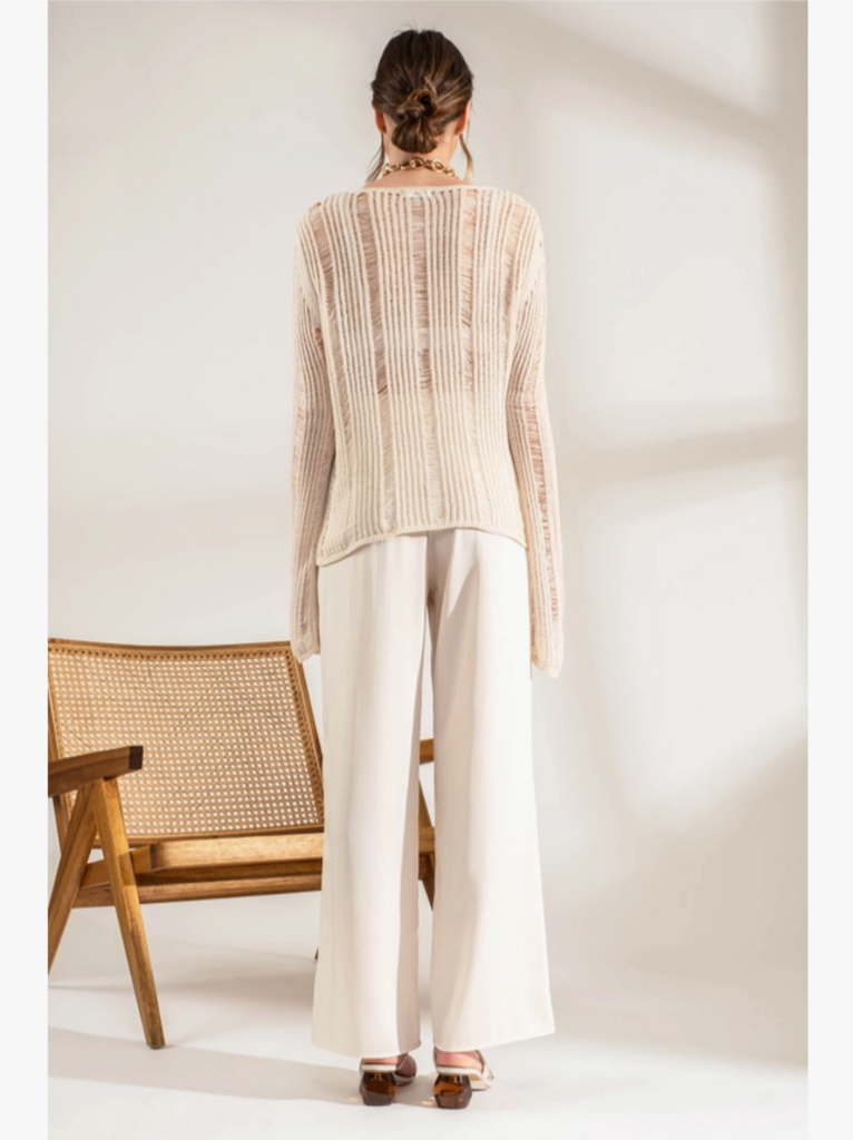 Blu Pepper Ladder Knit Sweater